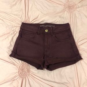 American Eagle Outfitters Burgundy HighRise Shorts